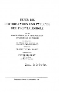 Ueber die Dehydratation und Pyrolyse der Propylalkohole